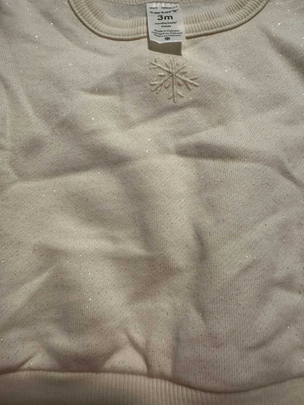 Baby Snowflake Sweatshirt 3M- NWT